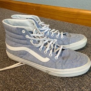 Light blue high top vans